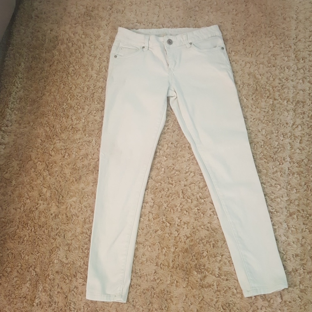 Pale Turquoise Velvet Heart Jeans